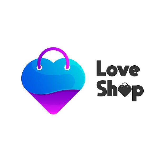 Bag logo with heart shape