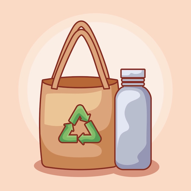 Bag paper and bottle ecological