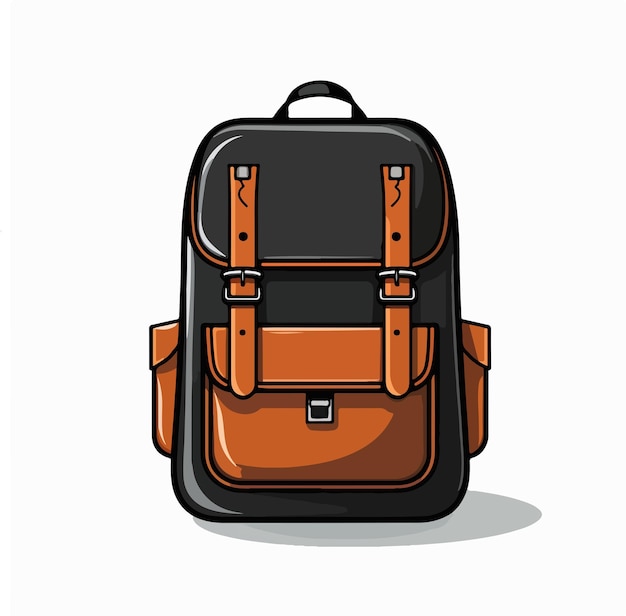 Bag for school in a simple vector design back to school minimalist