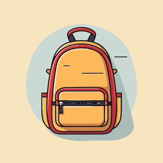 Bag for school in a simple vector design back to school minimalist