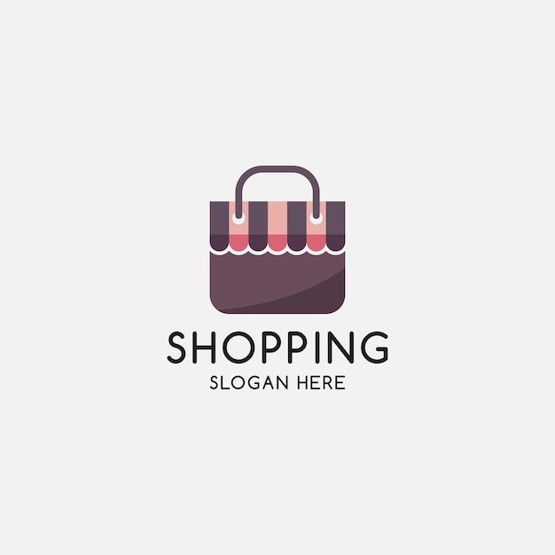 Bag shopping logo icon design template