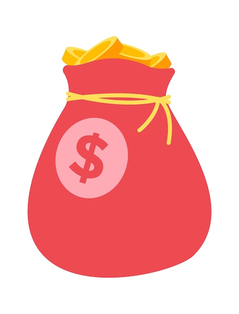 Bag with money Vector illustration