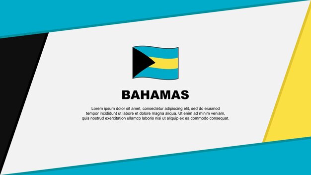 Bahamas Flag Abstract Background Design Template Bahamas Independence Day Banner Cartoon Vector Illustration Bahamas Banner