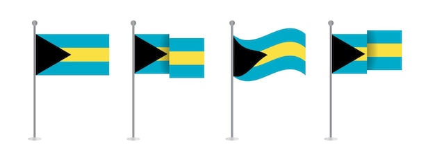 The Bahamas national flag vector illustration