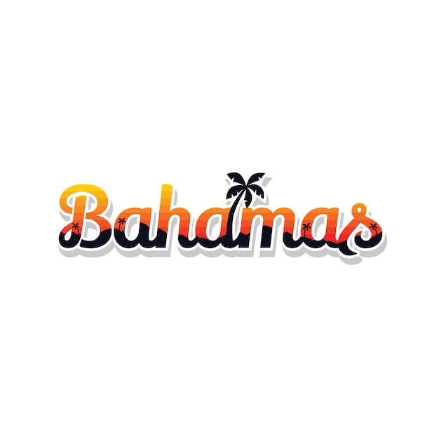 Bahamas summer holidays beach sign symbol vector art