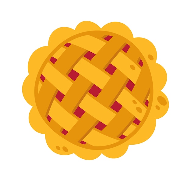 Baked pie icon Vector illustration