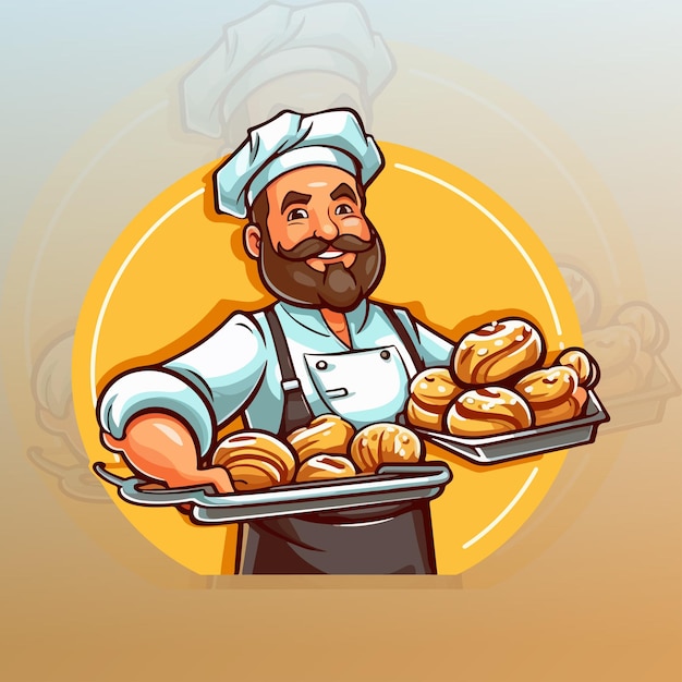 Bakery Boss mascot logo