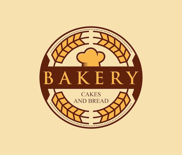 Bakery bread and cakes design logo