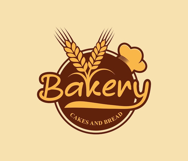 Bakery bread and cakes design logo