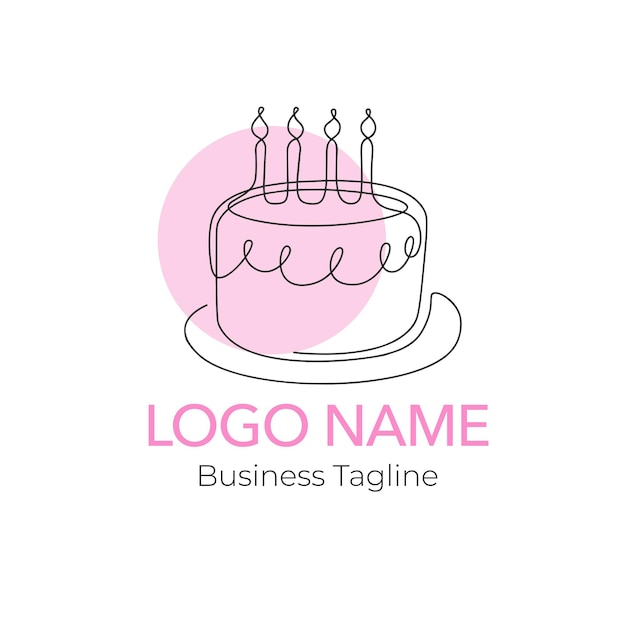 bakery cake logo design business template collection