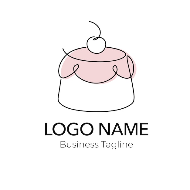 bakery cake logo design business template collection