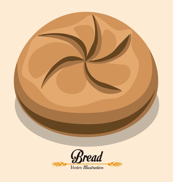 Bakery design over beige background vector illustration