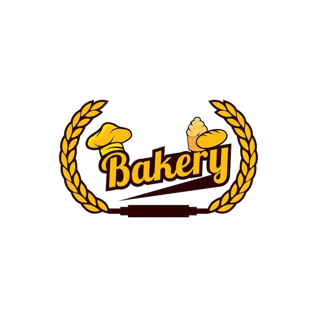 Bakery emblem design on white background