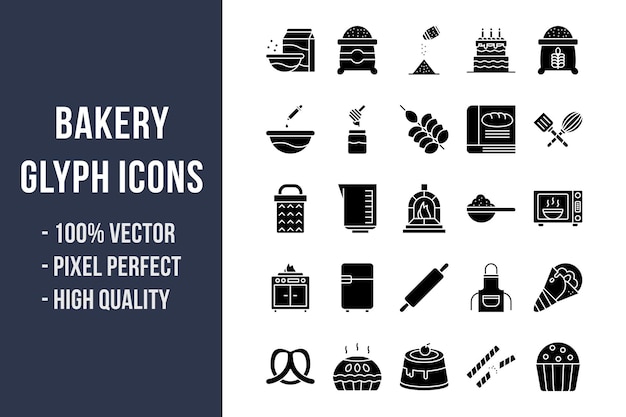 Bakery Glyph Icons