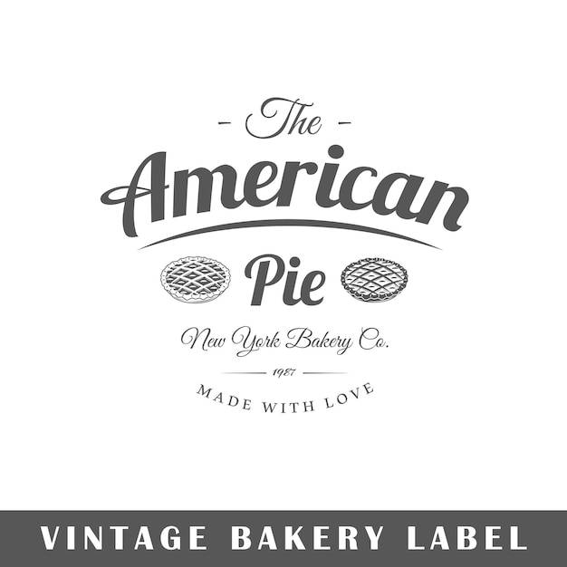 Bakery label isolated on white background