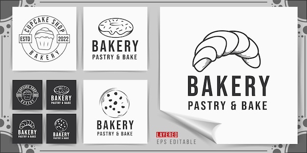 Bakery Logo Design vector illustration isolated on white background