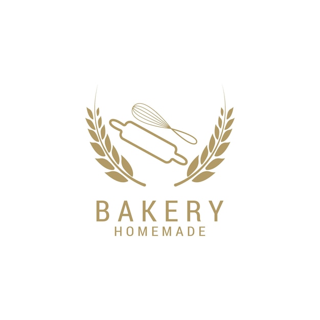 Bakery logo icon design template flat vector Premium Vector