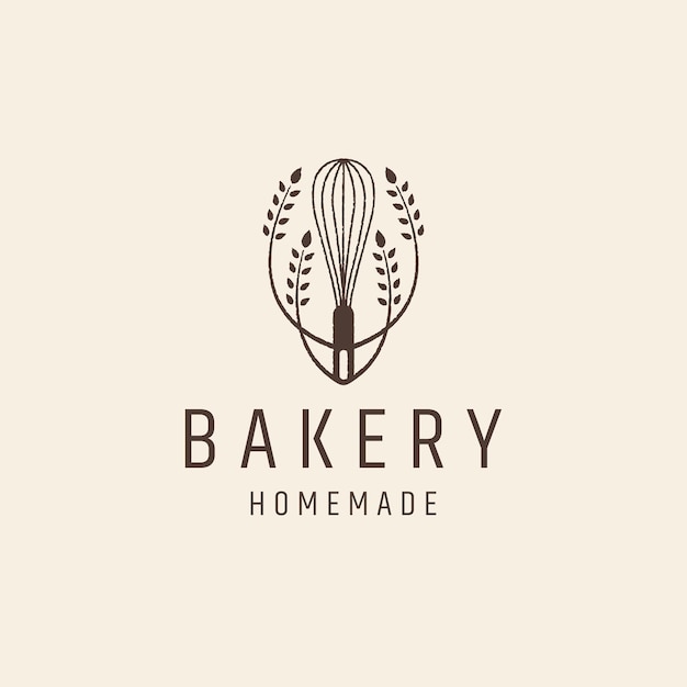 Bakery logo icon design template flat vector