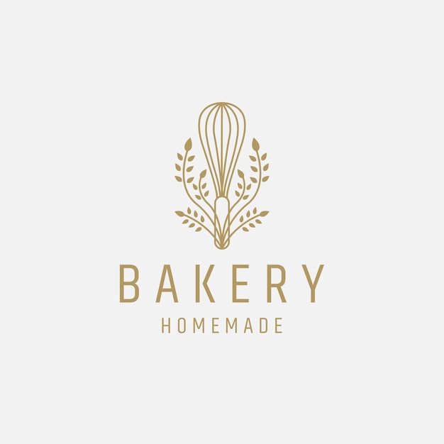 Bakery logo icon design template flat vector