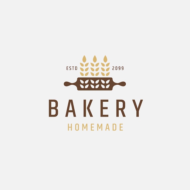 Bakery logo icon design template flat vector