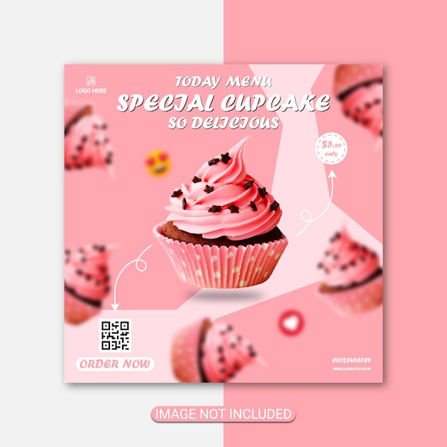 bakery menu or coffee shop menu flyer design premium vector