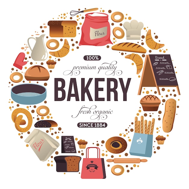 Bakery shop food of premium quality in store