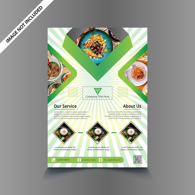 Vector bakery shop restaurant food flyer created by illustrator flyer leaflet brochure template a4