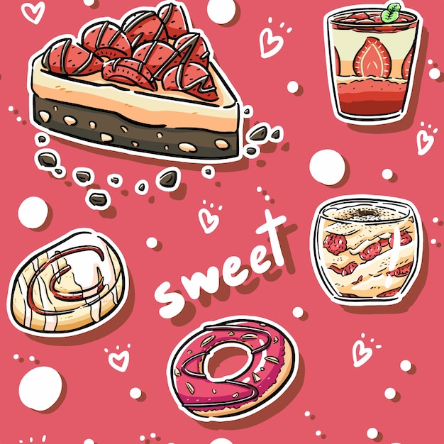 bakery stawberry pattern