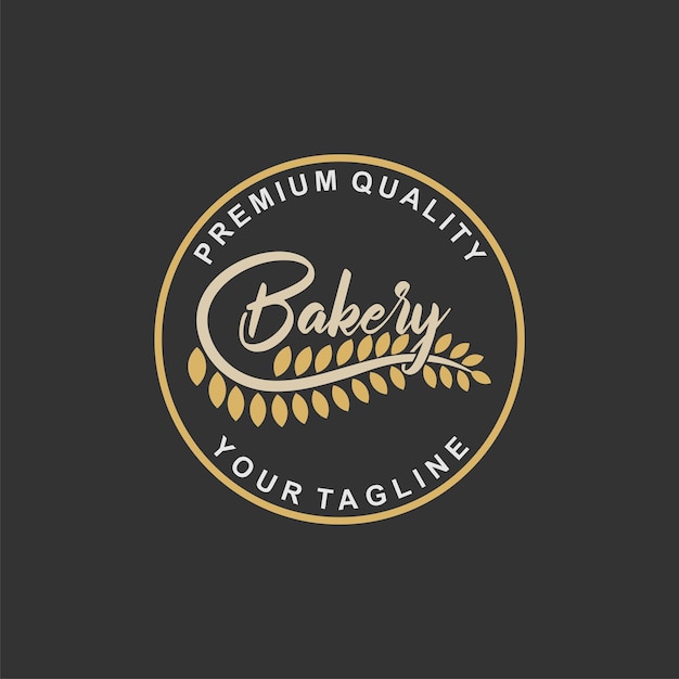 bakery vintage badge logo design