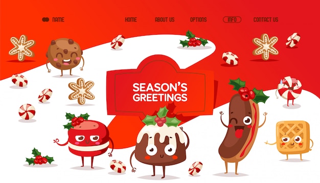 Bakery website, traditional holiday sweets