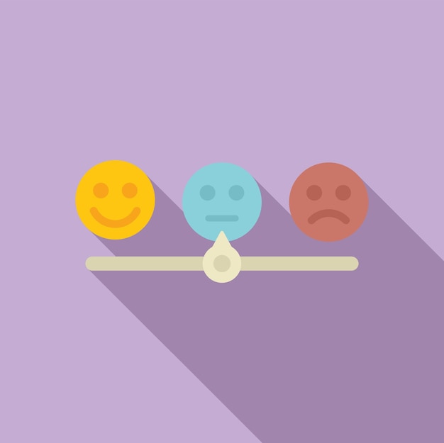 Vector balance of emotions concept illustration