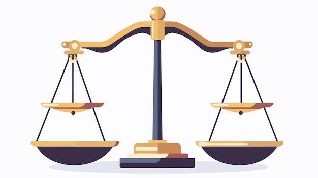 Vector balance scale icon four equilibrium concept measurement