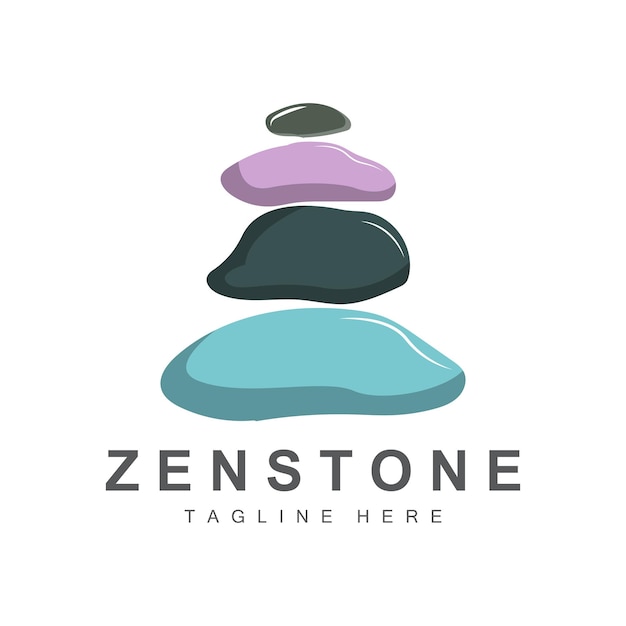 Balance Stone Logo Design Vector Therapy Stone Massage Stone Hot Stone And Zenstone Product Brand Illustration