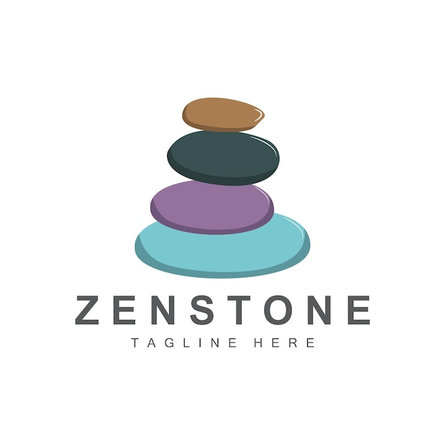 Balance Stone Logo Design Vector Therapy Stone Massage Stone Hot Stone And Zenstone Product Brand Illustration