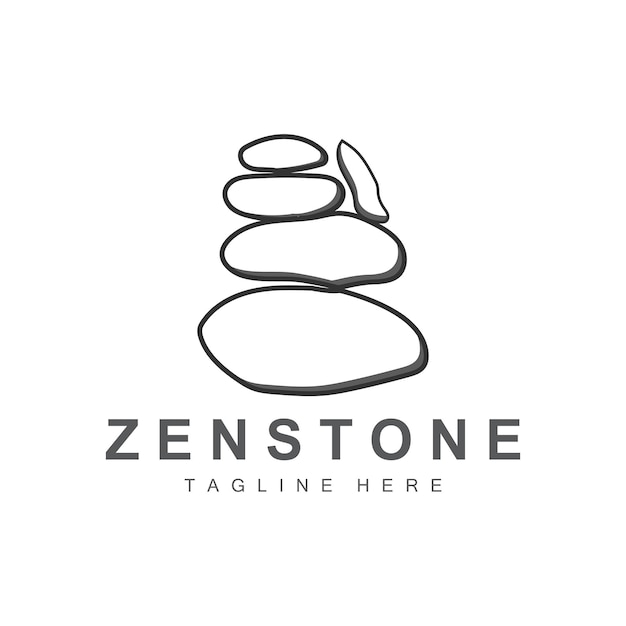 Balance Stone Logo Design Vector Therapy Stone Massage Stone Hot Stone And Zenstone Product Brand Illustration