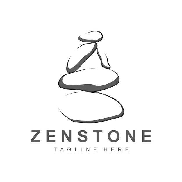 Balance Stone Logo Design Vector Therapy Stone Massage Stone Hot Stone And Zenstone Product Brand Illustration