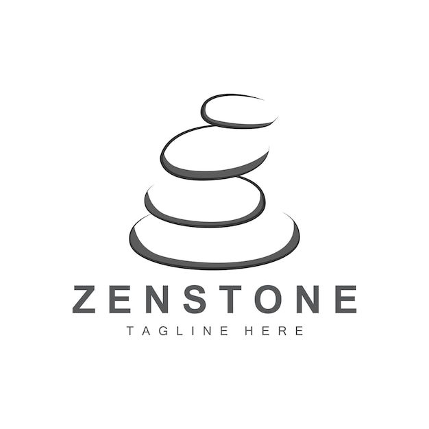 Balance Stone Logo Design Vector Therapy Stone Massage Stone Hot Stone And Zenstone Product Brand Illustration