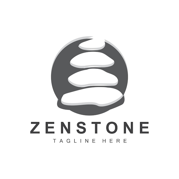 Balance Stone Logo Design Vector Therapy Stone Massage Stone Hot Stone And Zenstone Product Brand Illustration