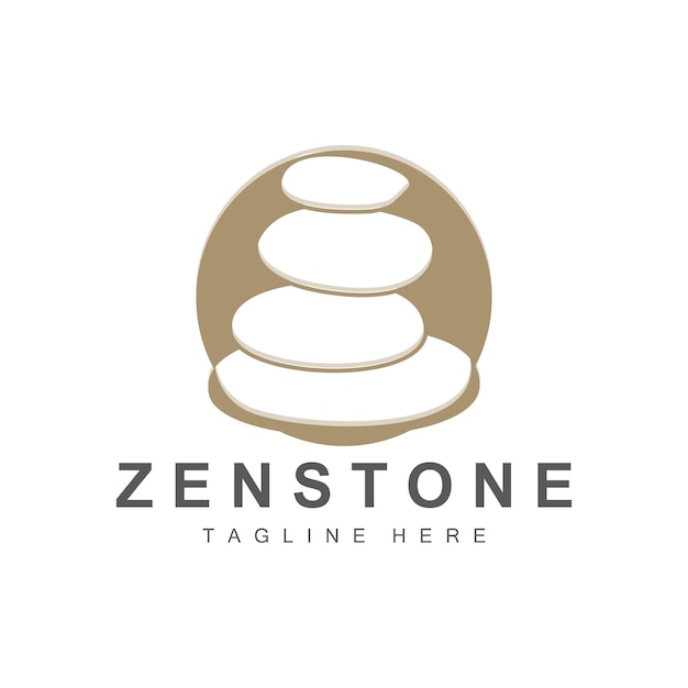 Balance Stone Logo Design Vector Therapy Stone Massage Stone Hot Stone And Zenstone Product Brand Illustration