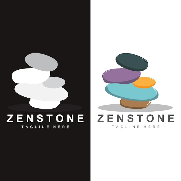 Balance Stone Logo Design Vector Therapy Stone Massage Stone Hot Stone And Zenstone Product Brand Illustration