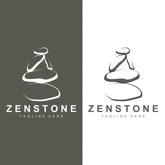 Balance Stone Logo Design Vector Therapy Stone Massage Stone Hot Stone And Zenstone Product Brand Illustration