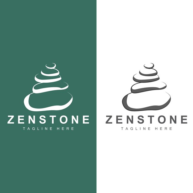 Balance Stone Logo Design Vector Therapy Stone Massage Stone Hot Stone And Zenstone Product Brand Illustration