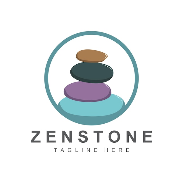 Balance Stone Logo Design Vector Therapy Stone Massage Stone Hot Stone And Zenstone Product Brand Illustration