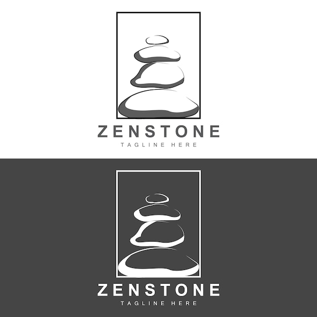 Balance Stone Logo Design Vector Therapy Stone Massage Stone Hot Stone And Zenstone Product Brand Illustration