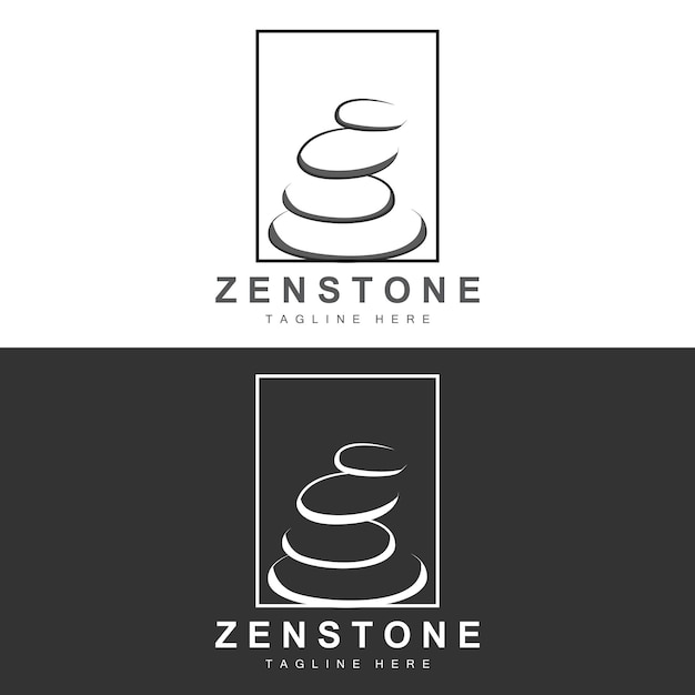 Balance Stone Logo Design Vector Therapy Stone Massage Stone Hot Stone And Zenstone Product Brand Illustration