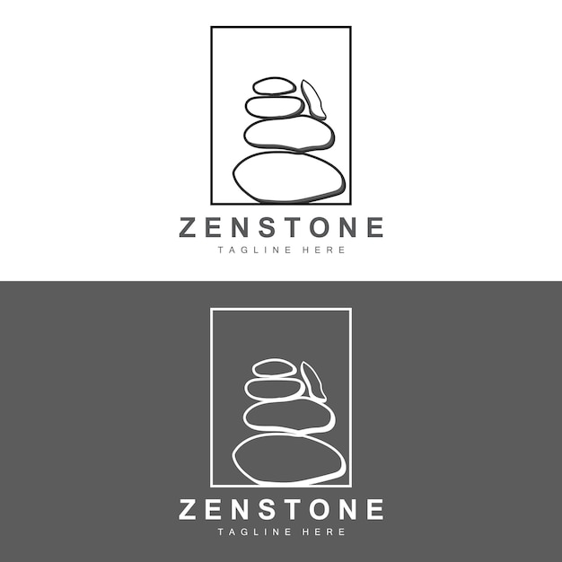 Balance Stone Logo Design Vector Therapy Stone Massage Stone Hot Stone And Zenstone Product Brand Illustration