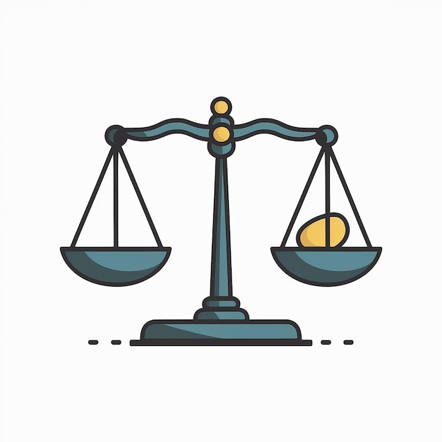 A balanced scale symbolizing justice or equilibrium