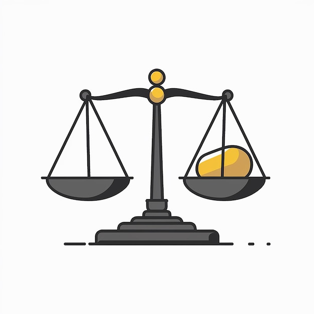 A balanced scale symbolizing justice or equilibrium