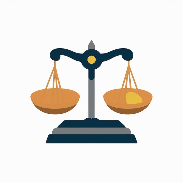 A balanced scale symbolizing justice or equilibrium