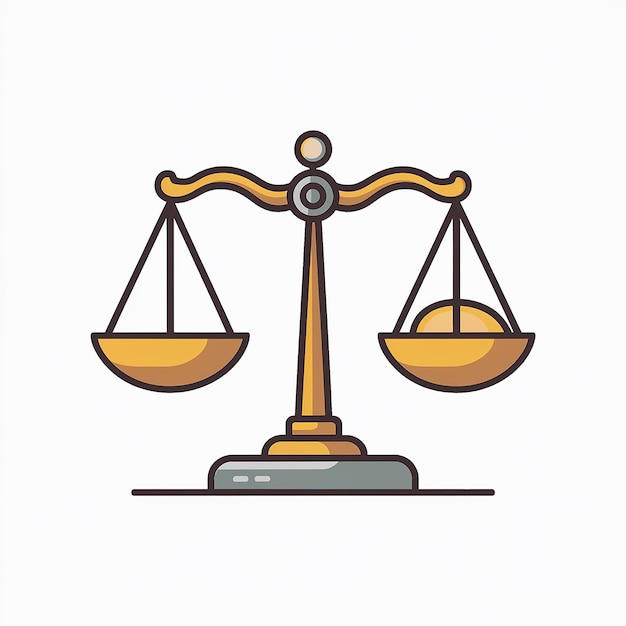 A balanced scale symbolizing justice or equilibrium